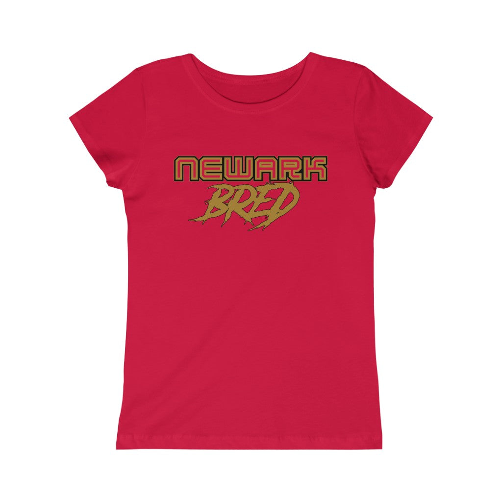 Newark Bred Black/Gold Girls Princess Tee