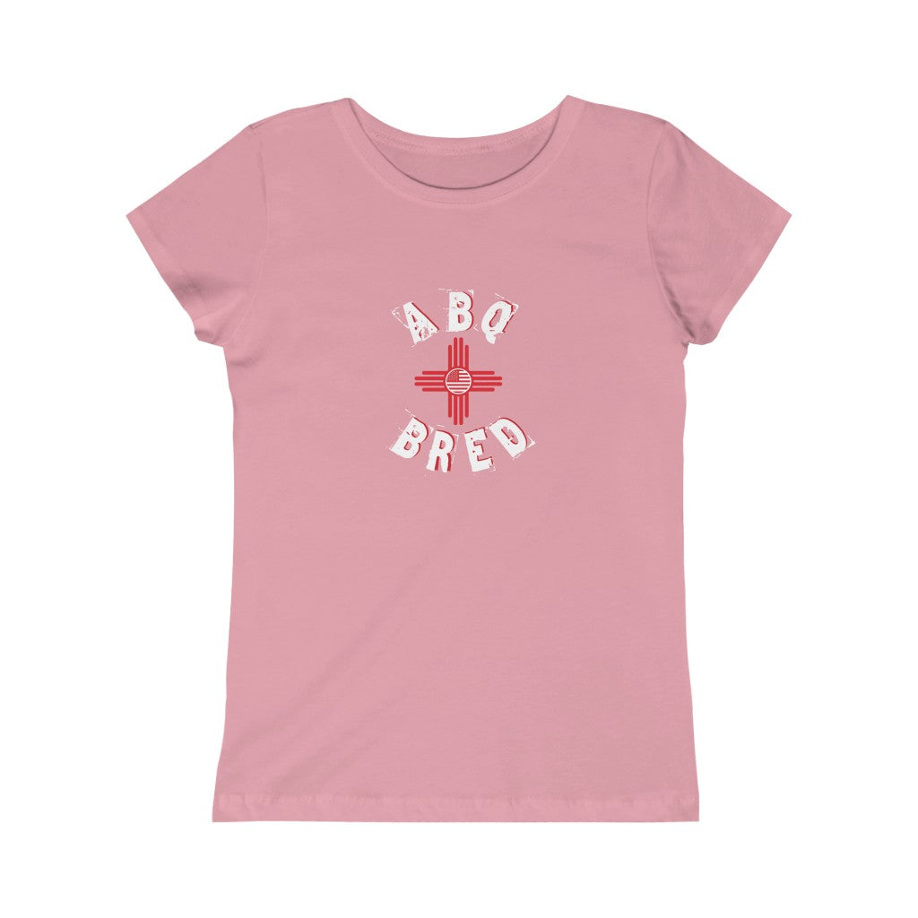 ABQ Bred - White/Red Girls Princess Tee