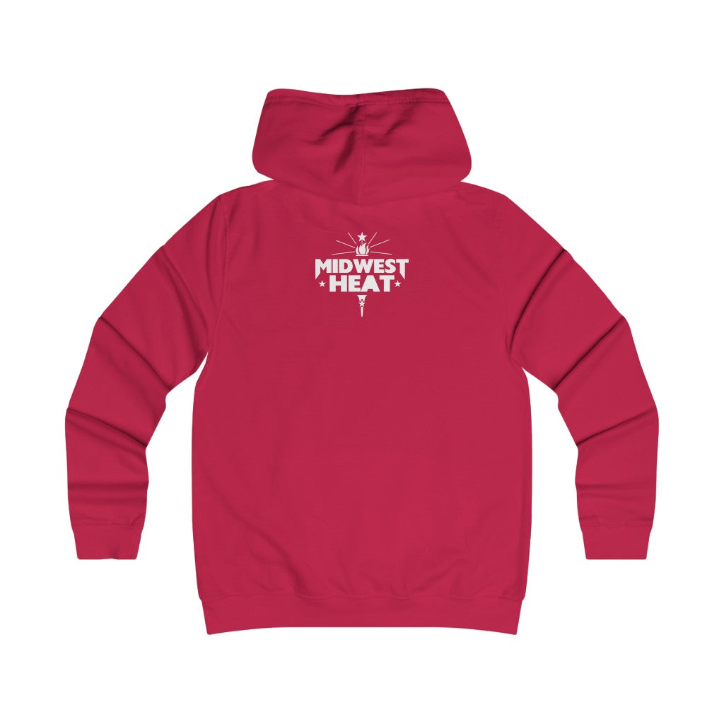 Midwest Heat - White Scheme Girlie College Hoodie