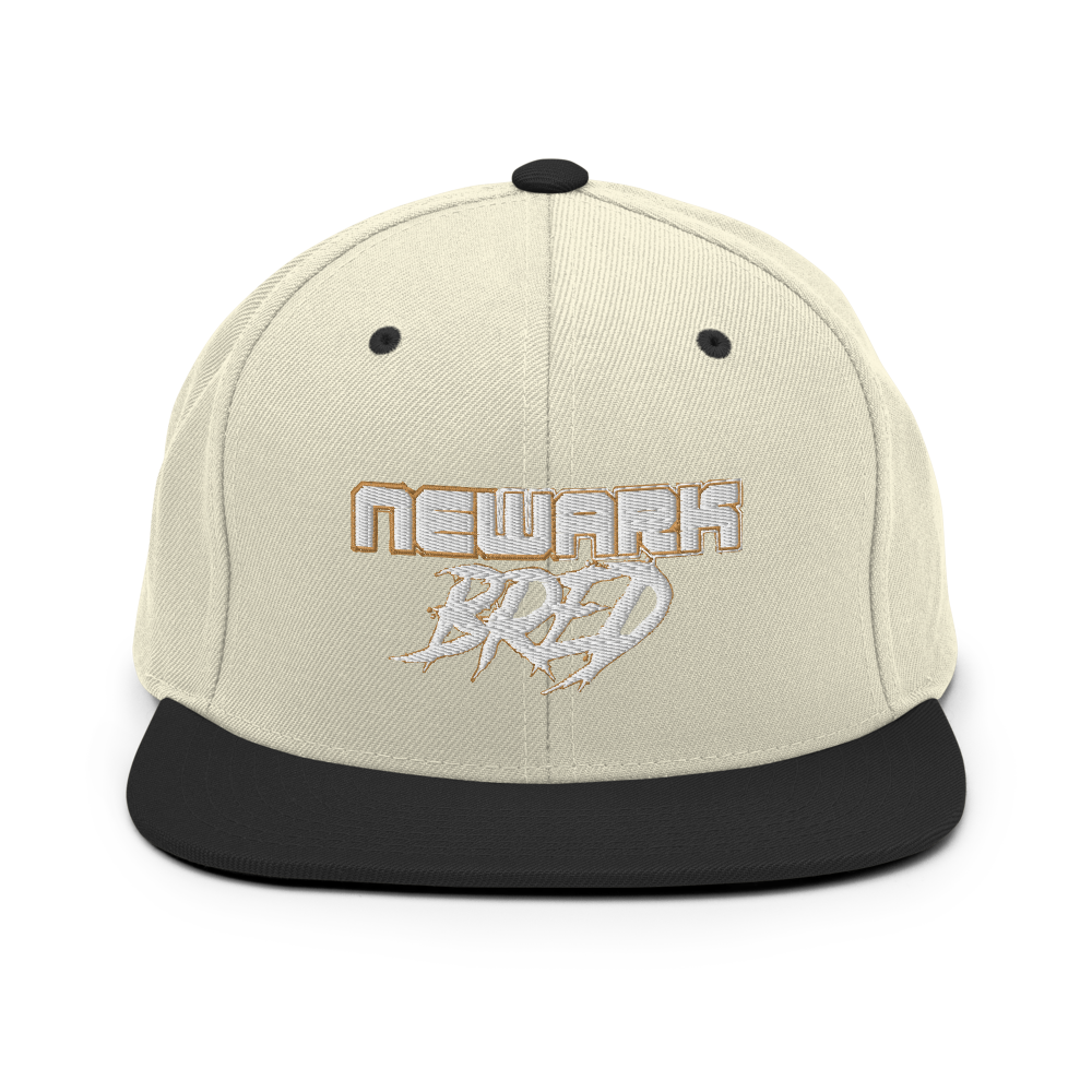 Newark Bred Gold Trim Snapback Hat