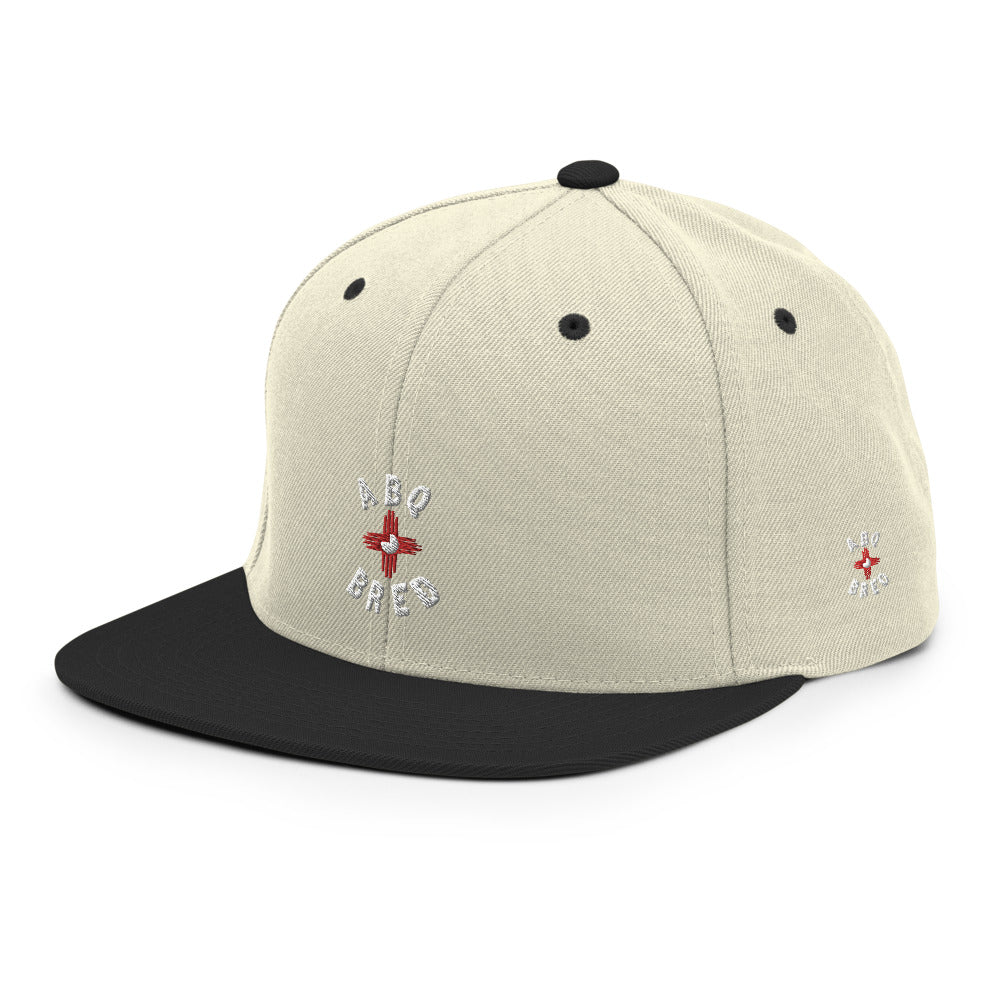 ABQ Bred - White Red Snapback Hat