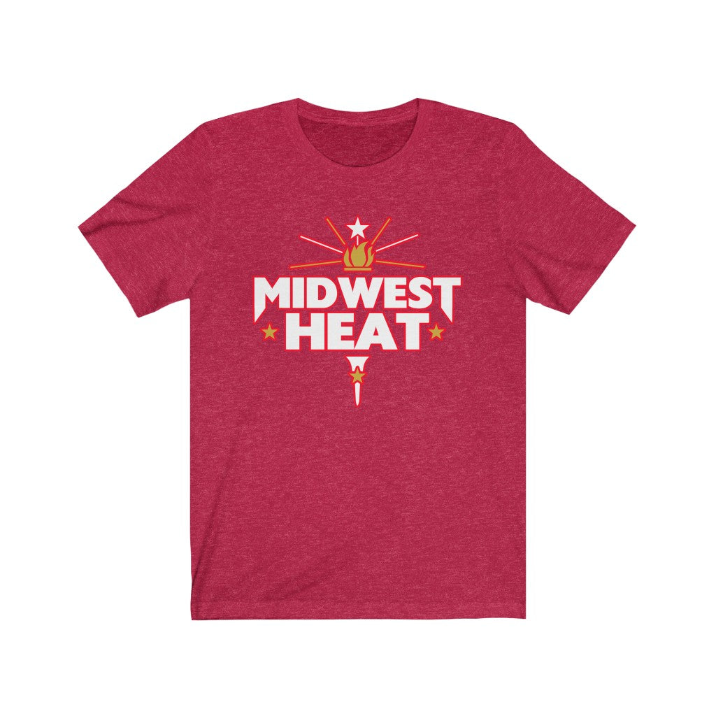 Midwest Heat - White Red Scheme Unisex Tee