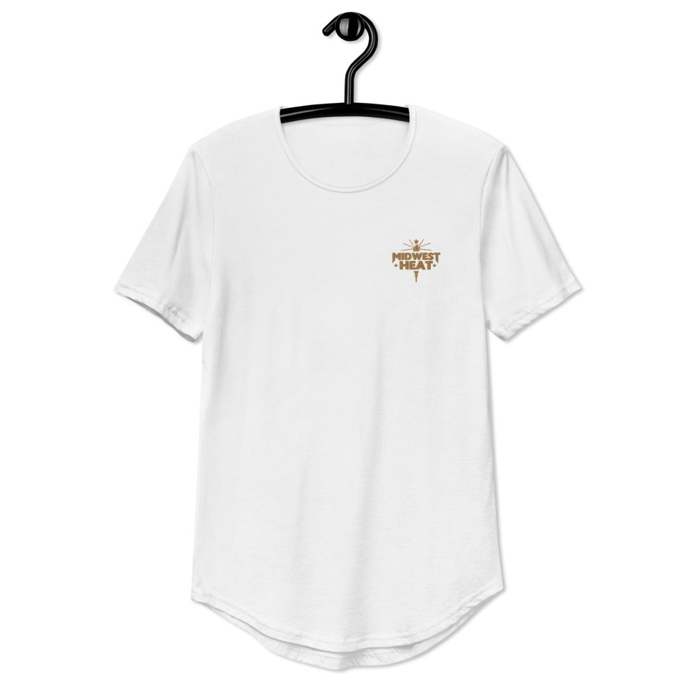 Midwest Heat - Gold Stitch Men's Curved Hem T-Shirt
