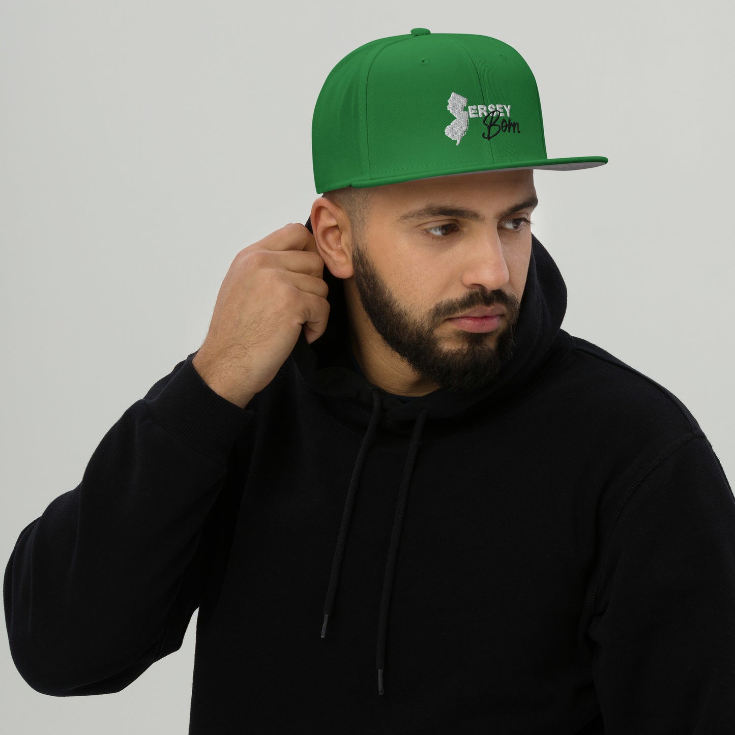 Jersey City Born BW Trim Snapback