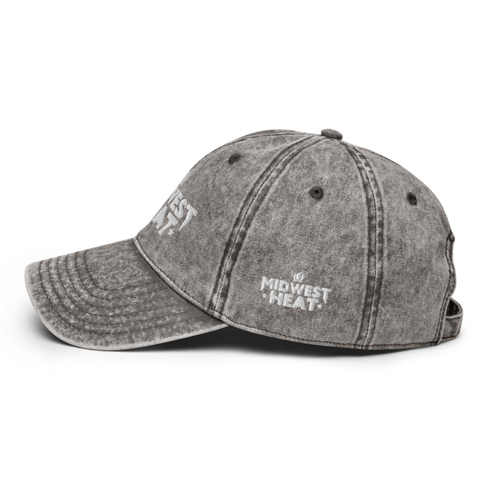 Midwest Heat - White Stitch Vintage Cotton Twill Cap