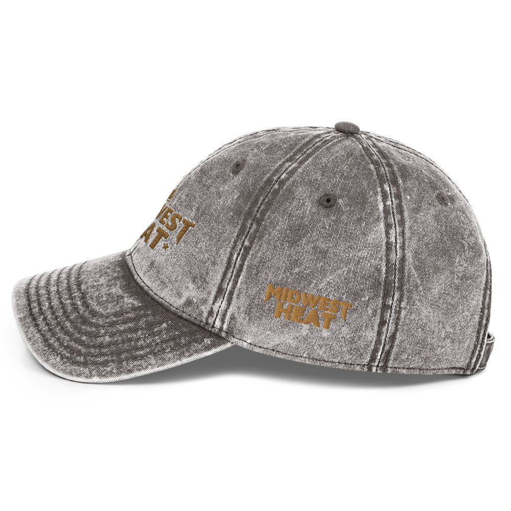 Midwest Heat - Gold Stitch Vintage Cotton Twill Cap