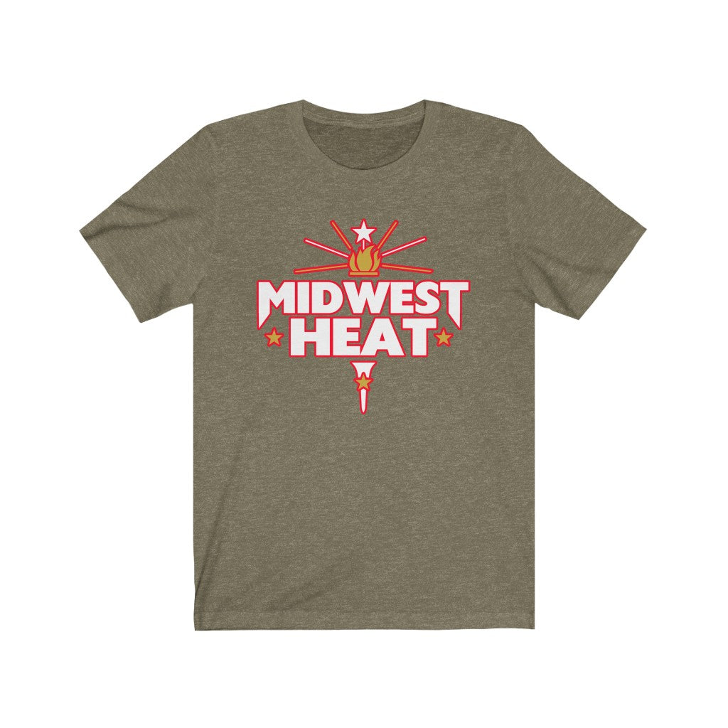 Midwest Heat  - White Red Scheme Unisex Tee
