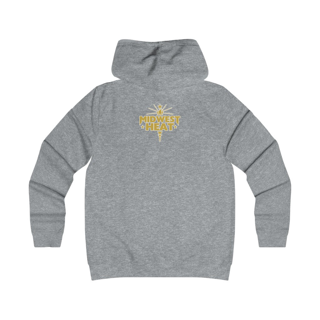 Midwest Heat -  Gold Scheme Girlie College Hoodie