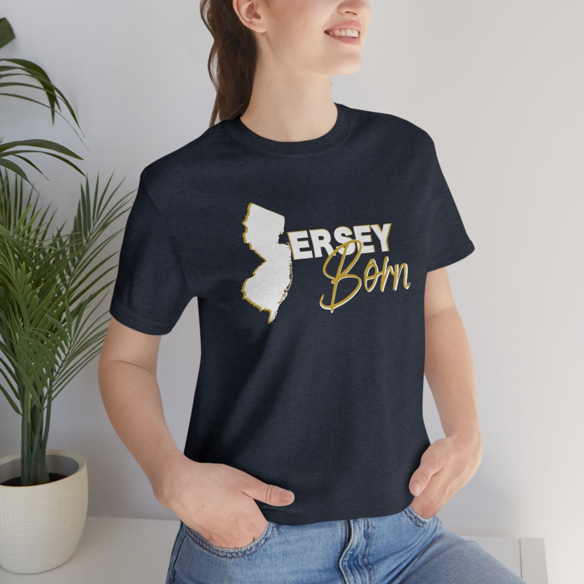 Jersey Born White Gold Scheme Tee - Unisex