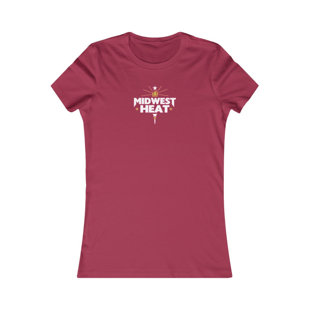 Midwest Heat - White/Red Women's Tee