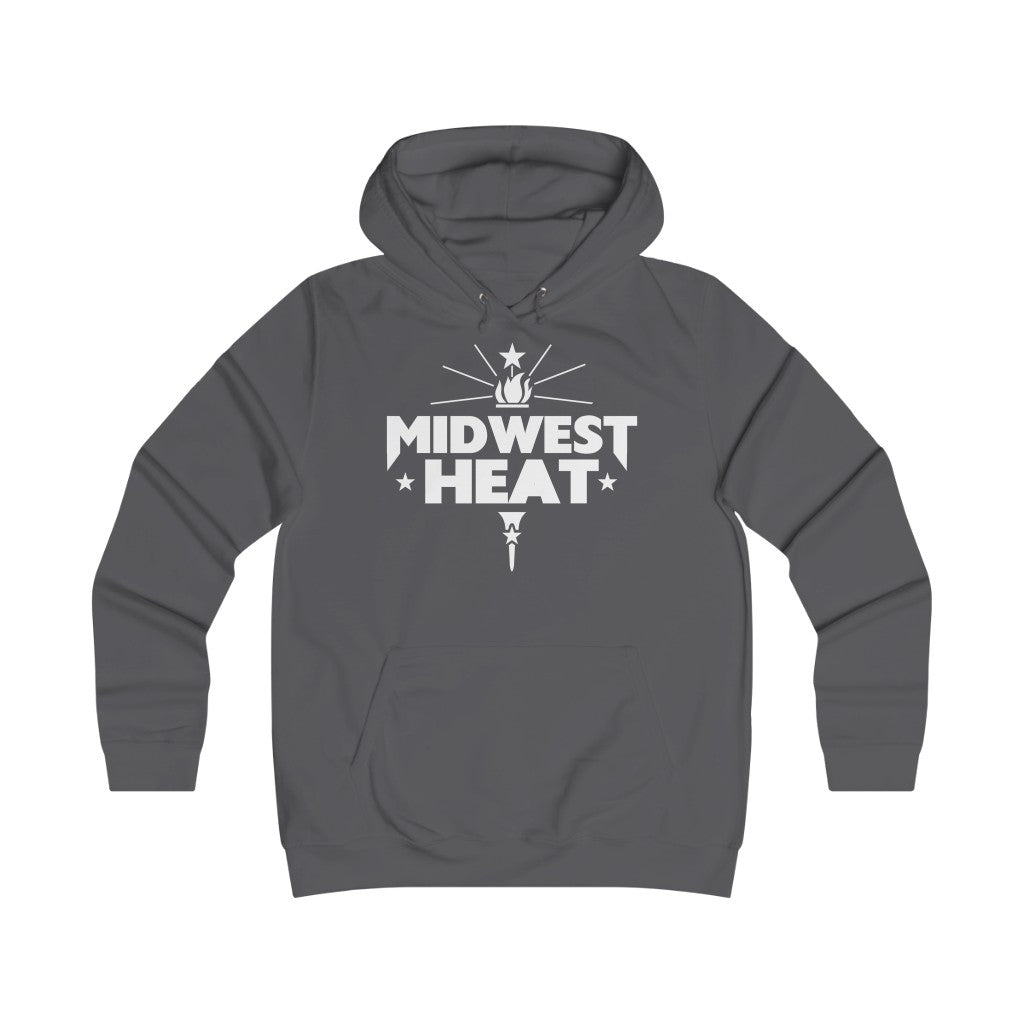 Midwest Heat - White Scheme Girlie College Hoodie