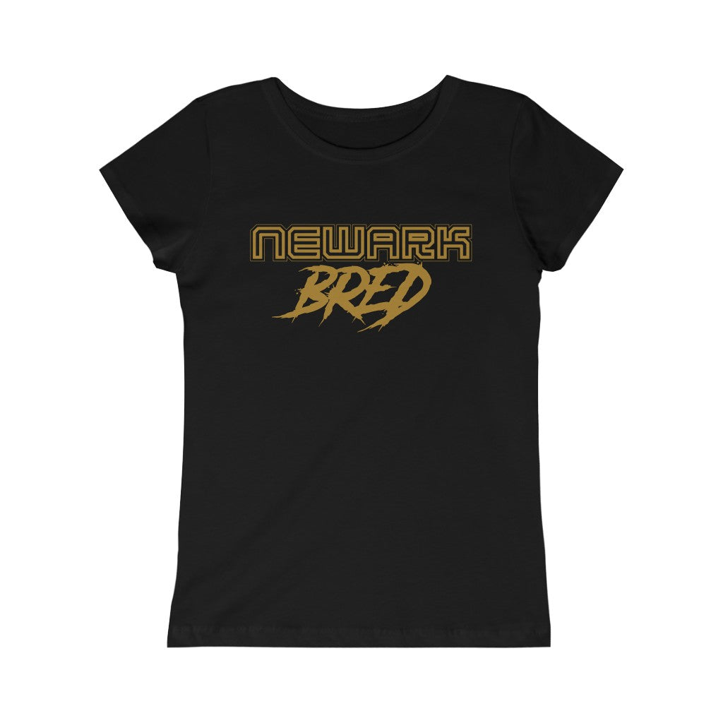 Newark Bred Black/Gold Girls Princess Tee