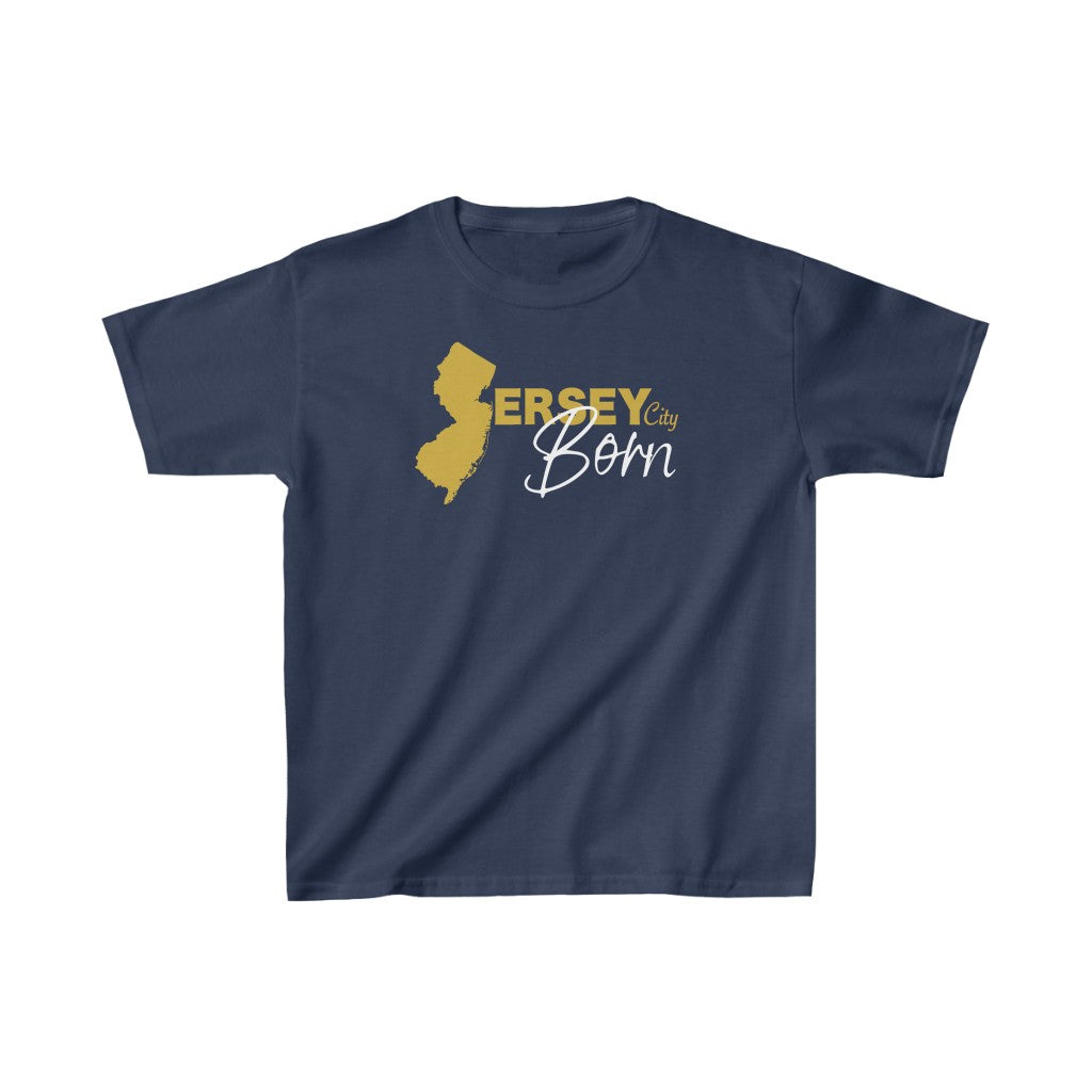 Jersey City Born - Gold Scheme Kids Heavy Tee *
