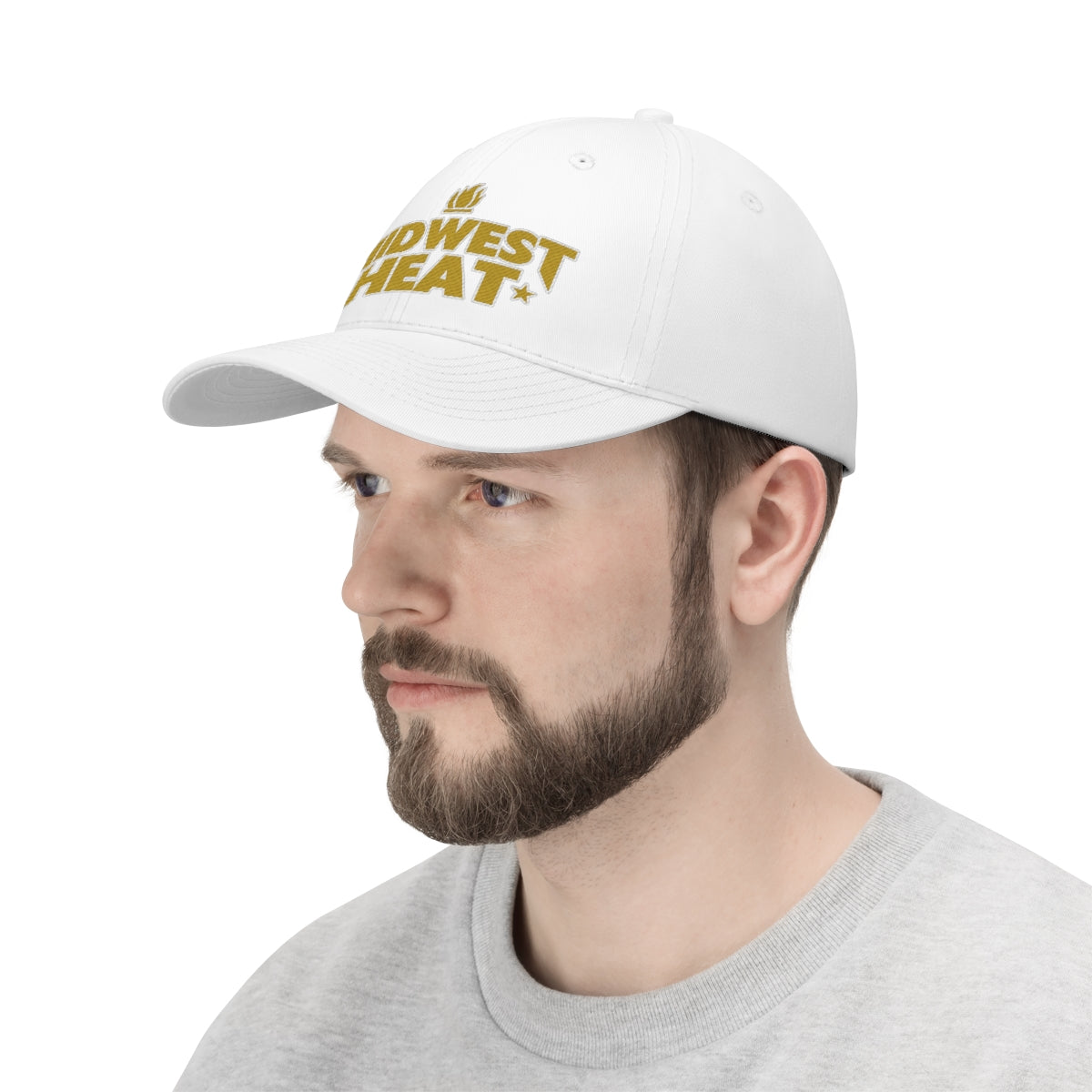 Midwest Heat - Gold Stitch Unisex Twill Hat