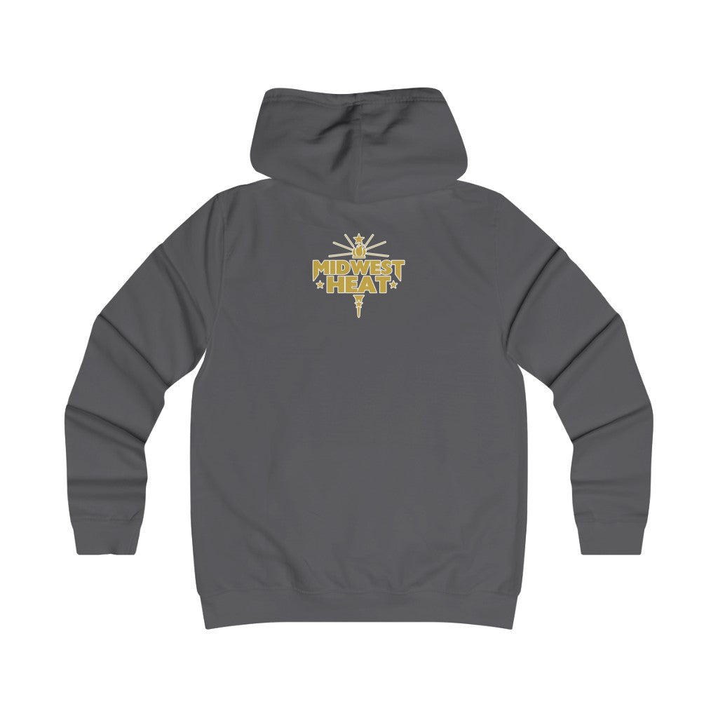 Midwest Heat -  Gold Scheme Girlie College Hoodie