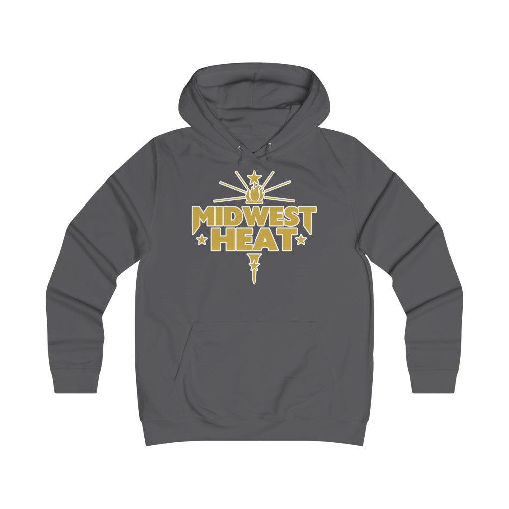 Midwest Heat -  Gold Scheme Girlie College Hoodie