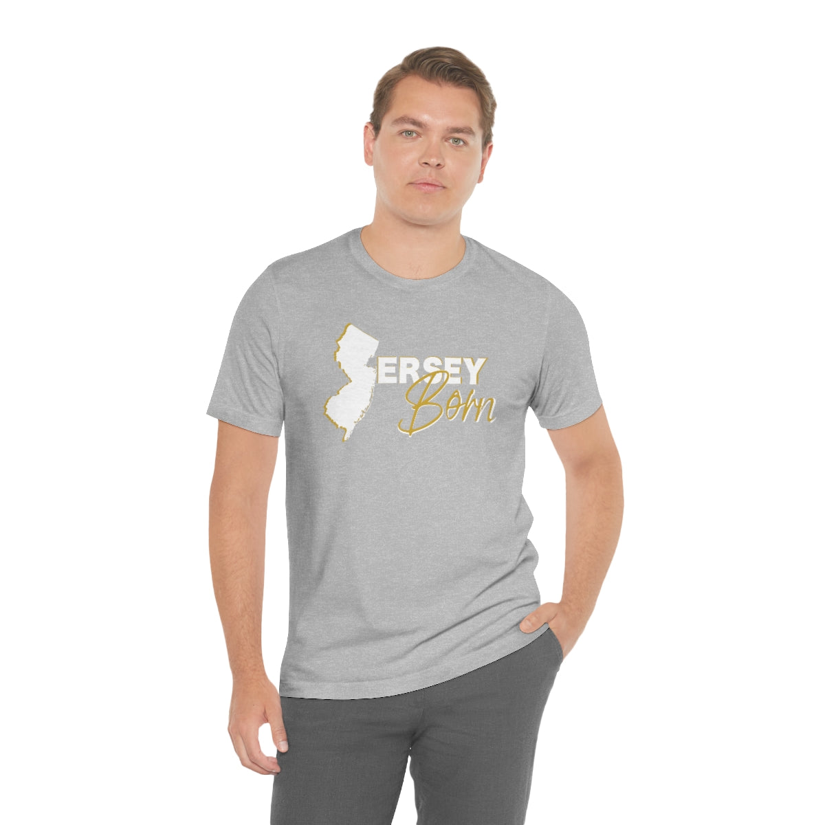 Jersey Born White Gold Scheme Tee - Unisex