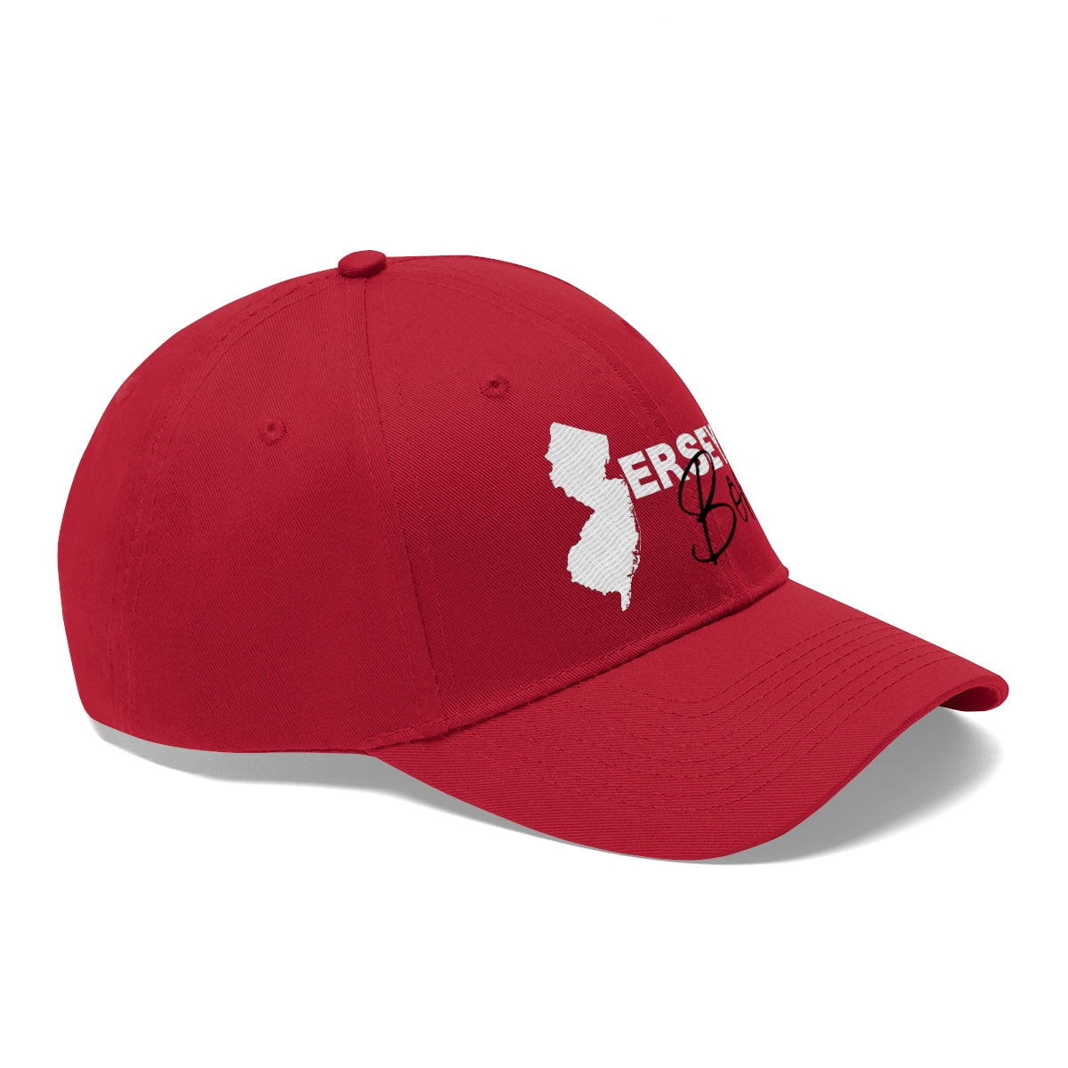 Jersey City Born - White Black Trim Twill Hat