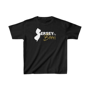 Open image in slideshow, Jersey City Born - White Gold Kids Heavy Tee
