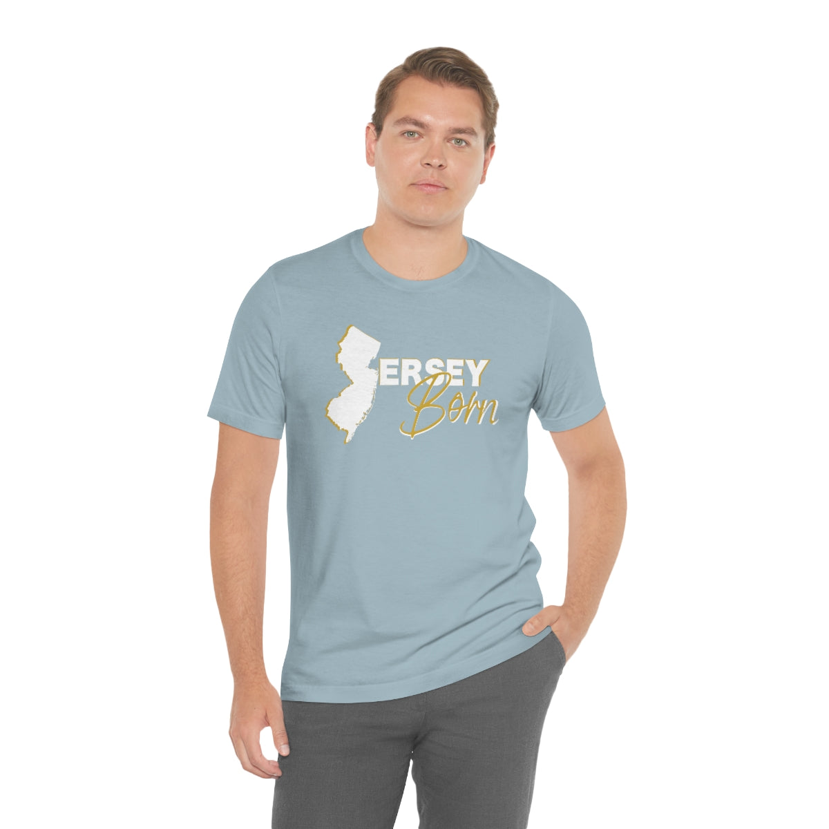 Jersey Born White Gold Scheme Tee - Unisex