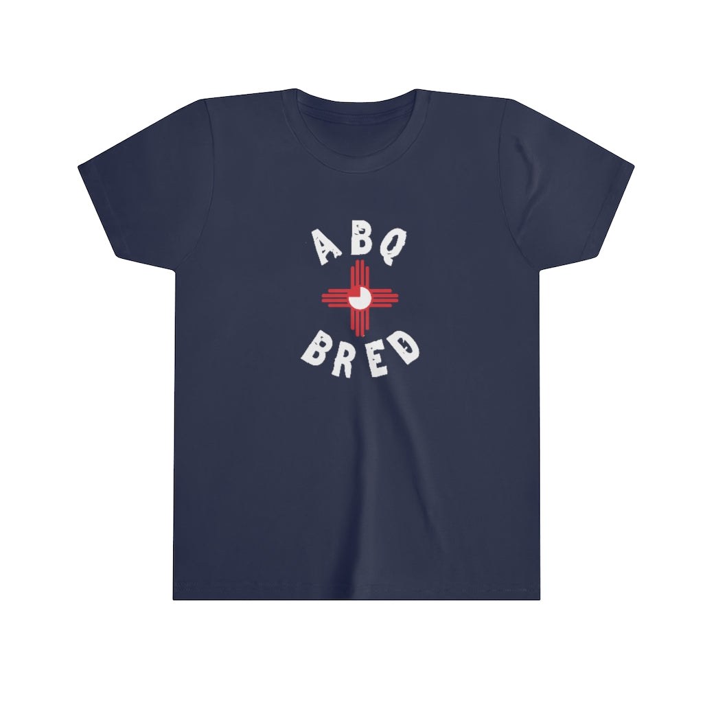 ABQ Bred - White Red Youth Short Sleeve Tee
