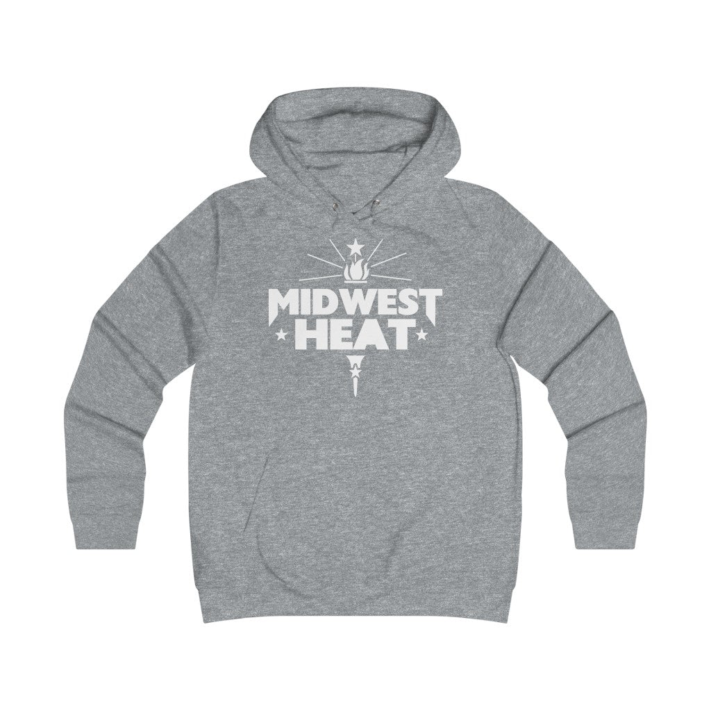 Midwest Heat - White Scheme Girlie College Hoodie