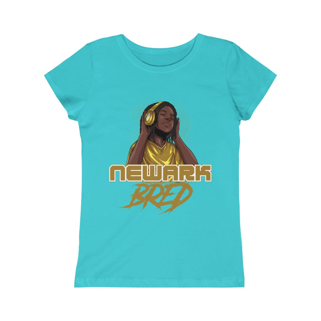 Newark Bred Black/Gold Boy Locks Girls Princess Tee