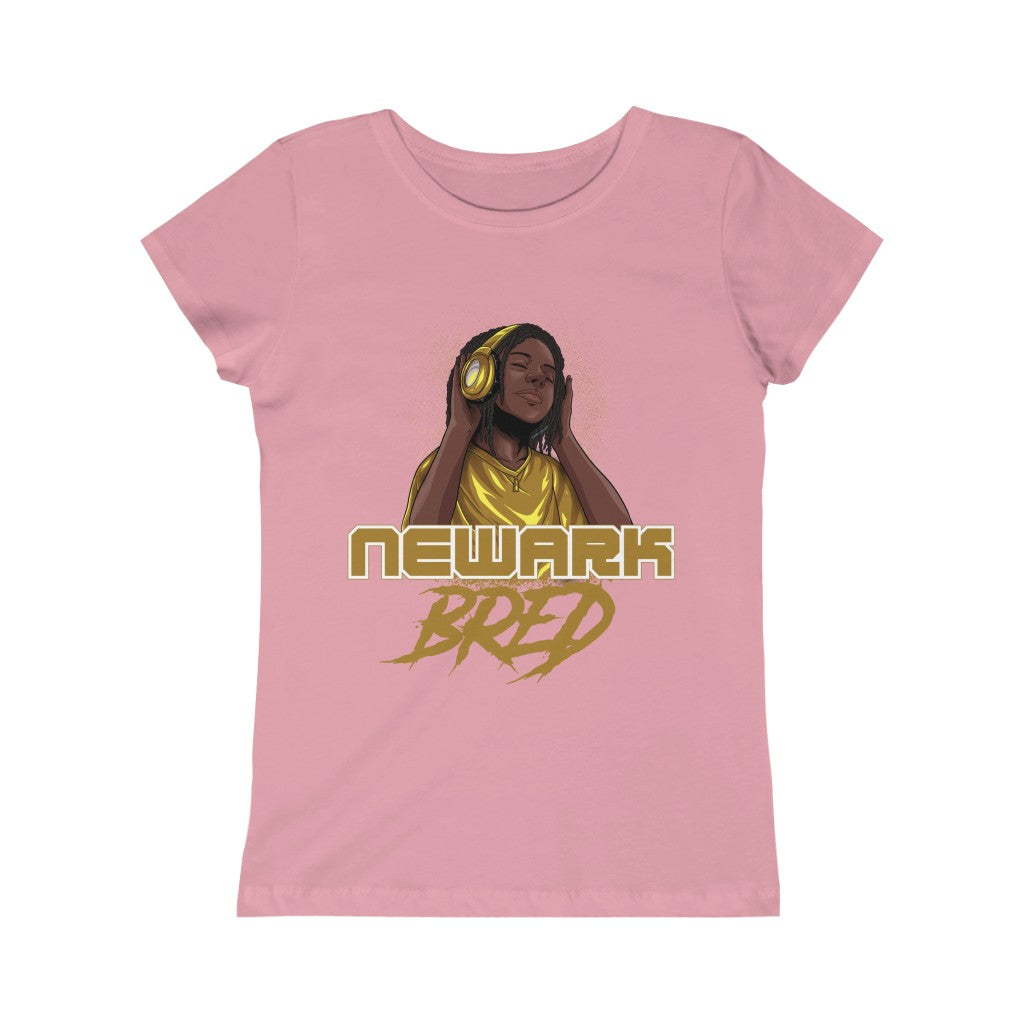 Newark Bred Black/Gold Boy Locks Girls Princess Tee