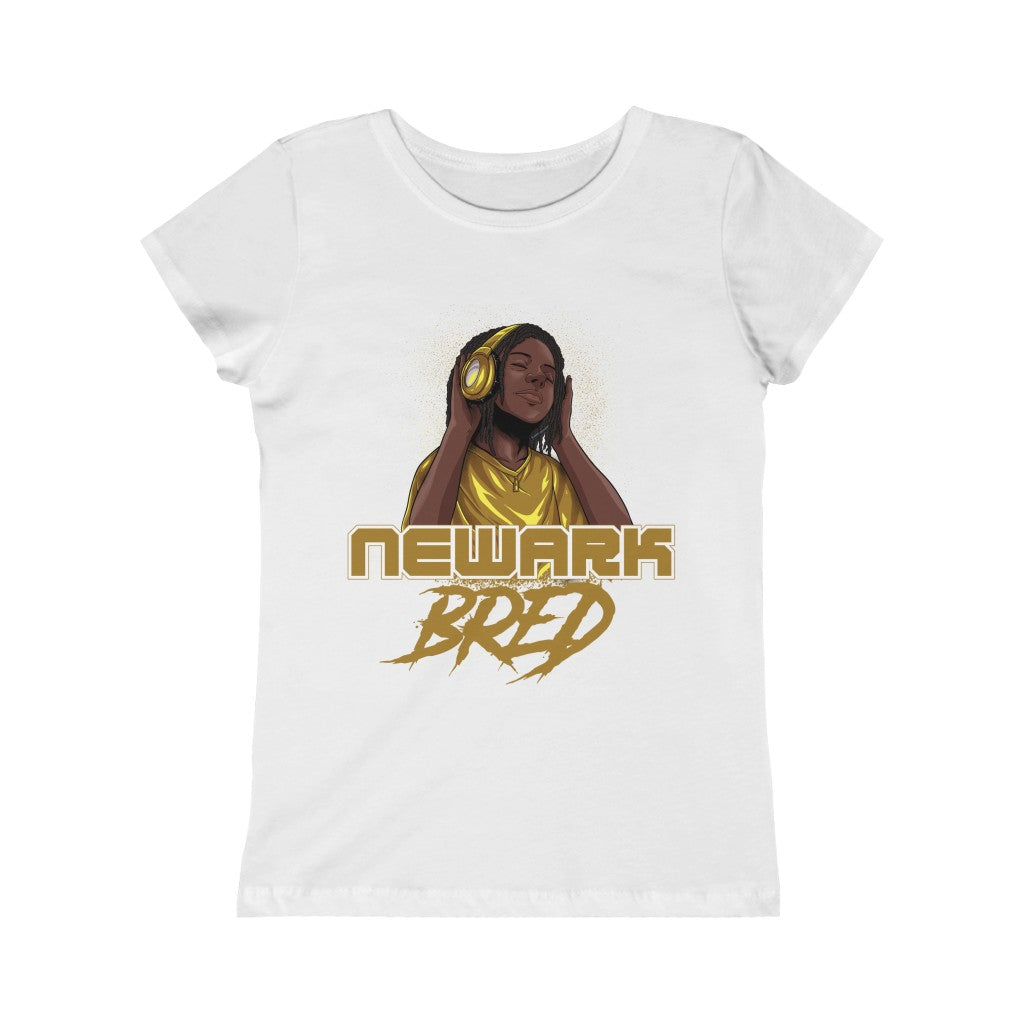 Newark Bred Black/Gold Boy Locks Girls Princess Tee