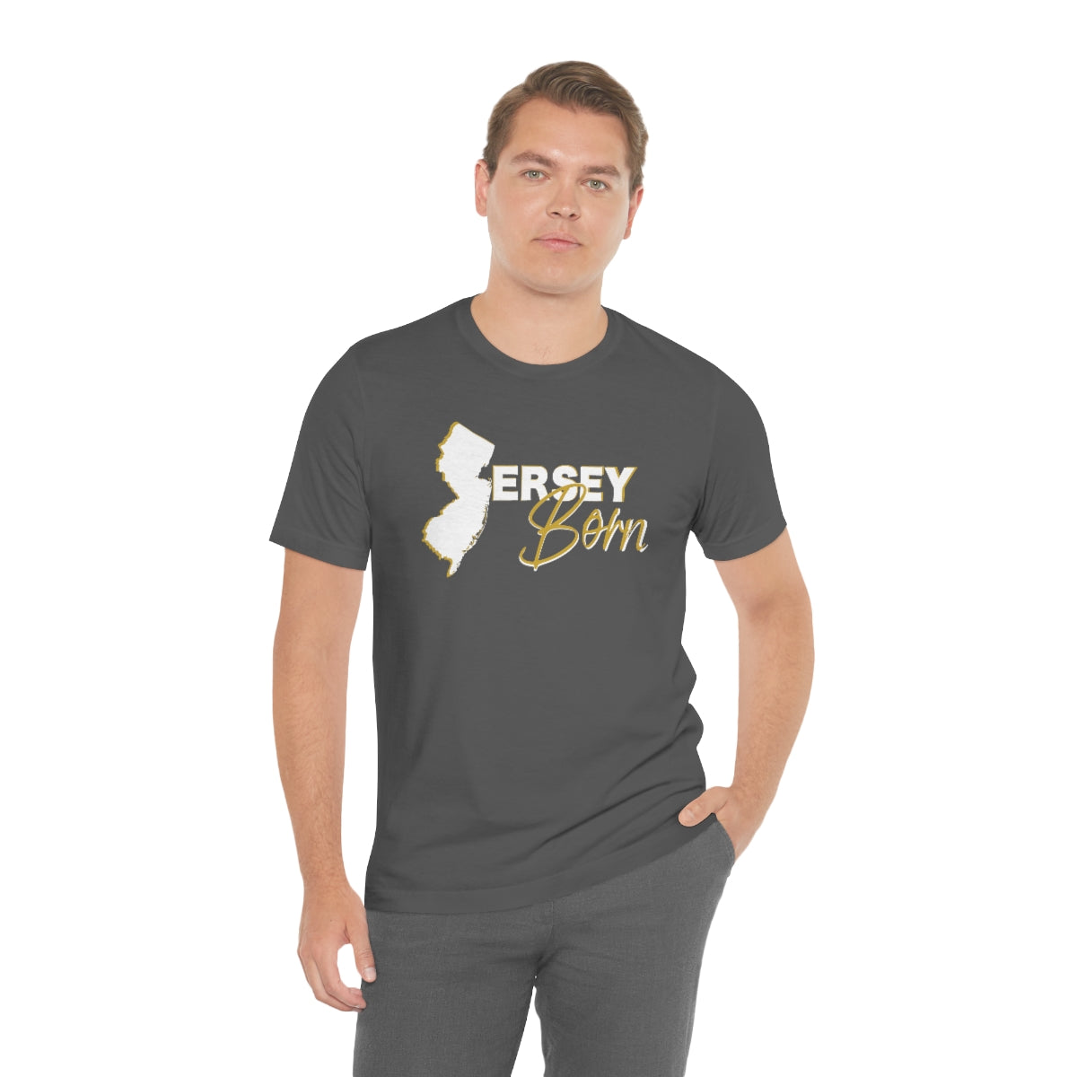 Jersey Born White Gold Scheme Tee - Unisex