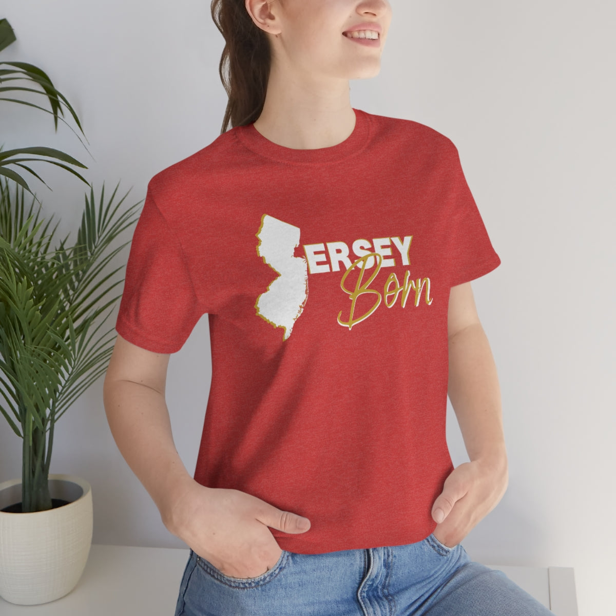 Jersey Born White Gold Scheme Tee - Unisex