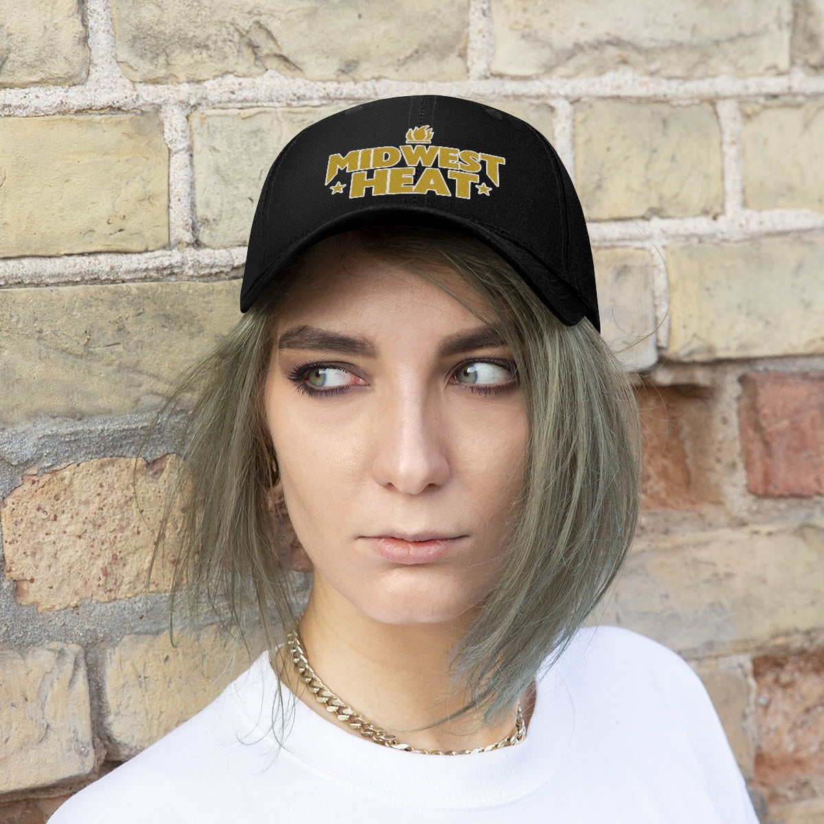 Midwest Heat - Gold Stitch Unisex Twill Hat