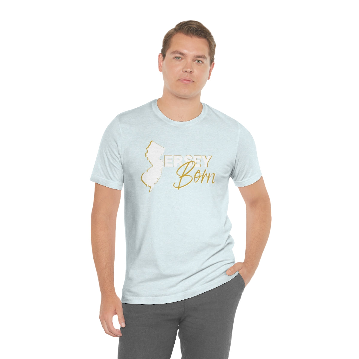 Jersey Born White Gold Scheme Tee - Unisex
