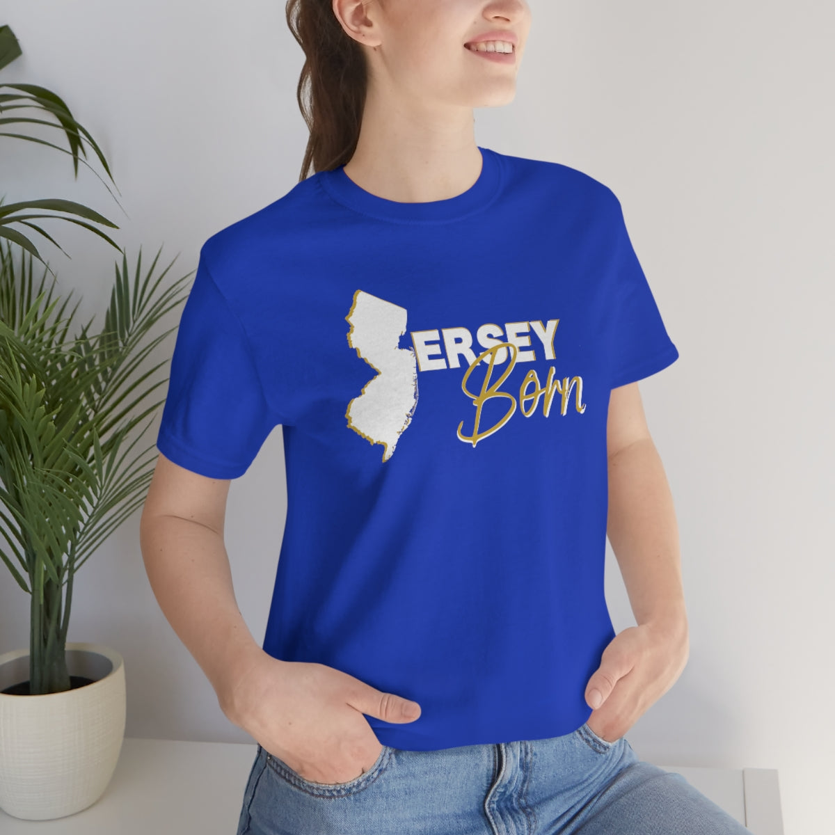 Jersey Born White Gold Scheme Tee - Unisex