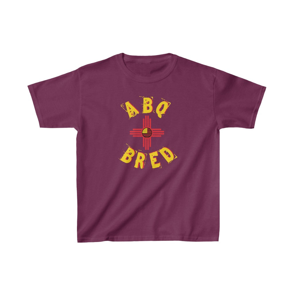 Albuquerque Bred - Yellow Red Scheme Kids Heavy Cotton Tee