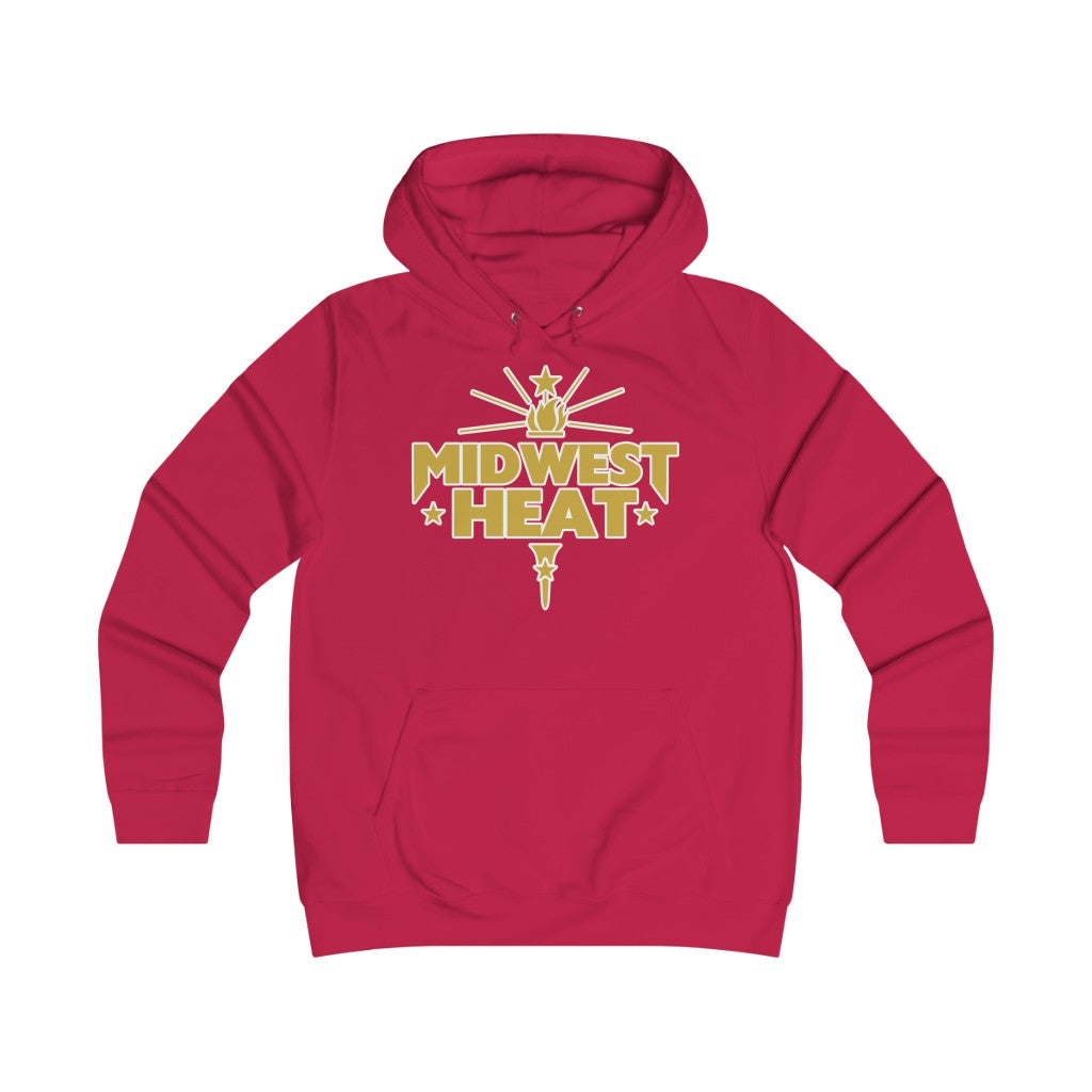 Midwest Heat -  Gold Scheme Girlie College Hoodie