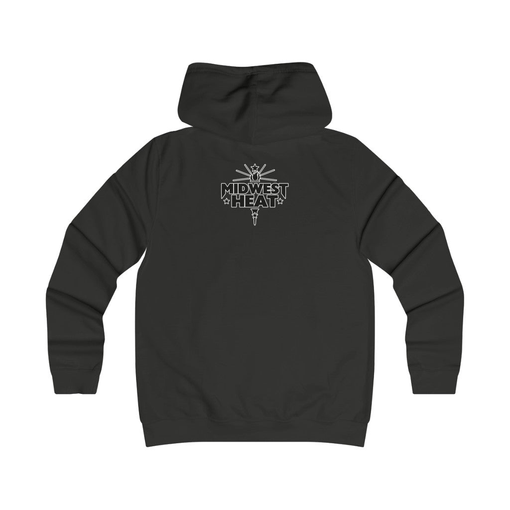 Midwest Heat - Black Gold Scheme Girlie College Hoodie