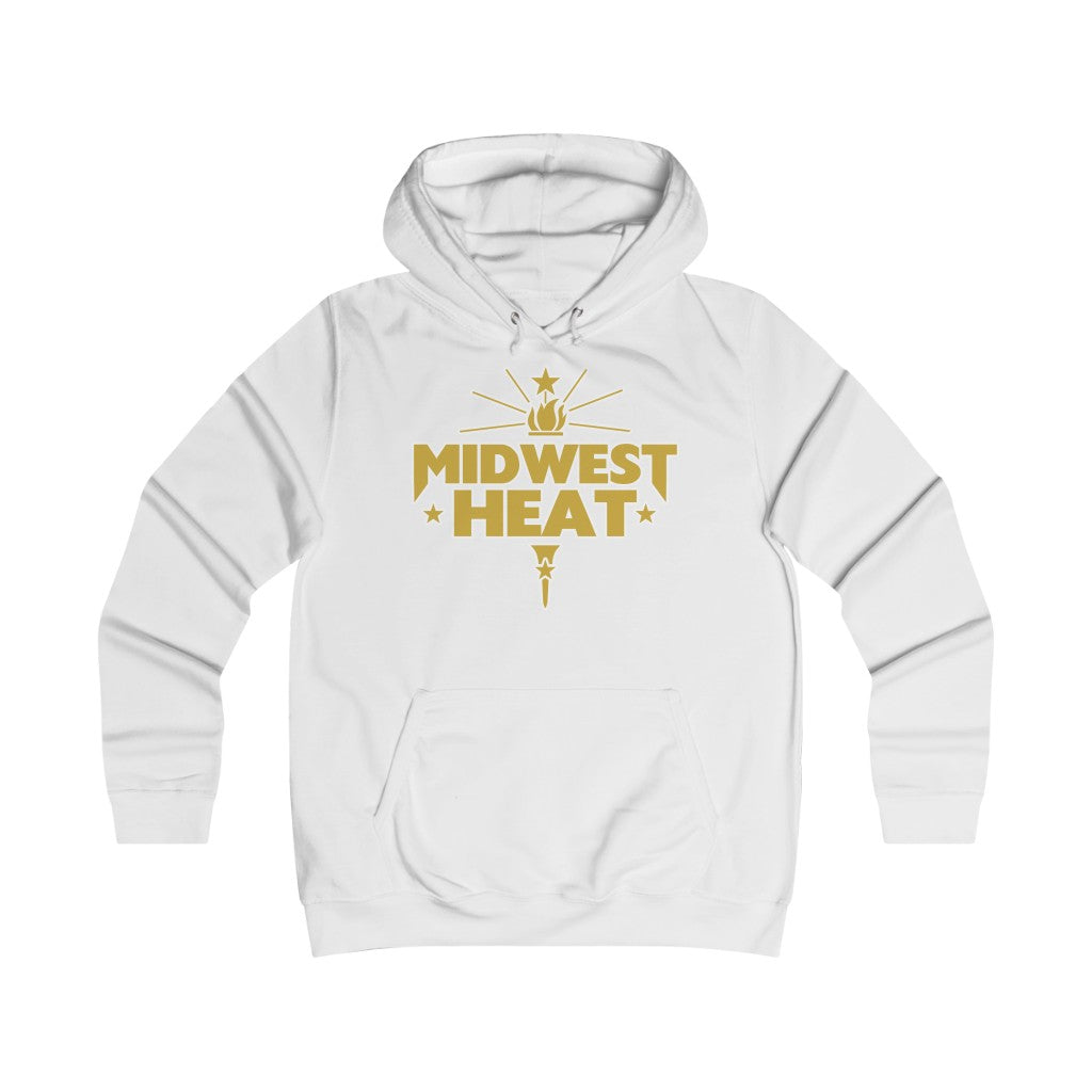 Midwest Heat -  Gold Scheme Girlie College Hoodie