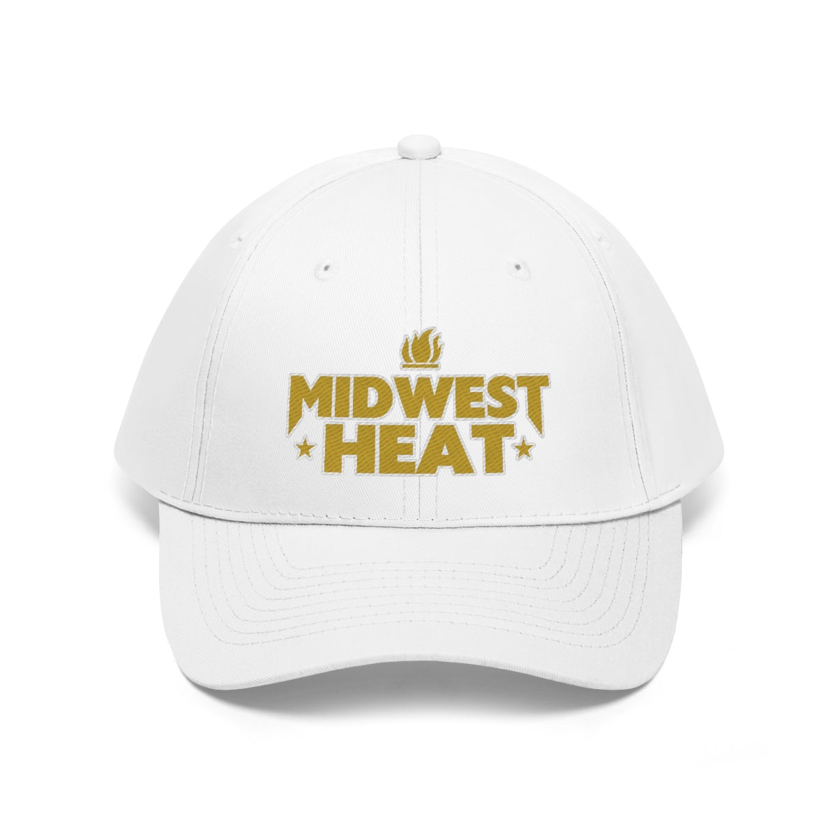 Midwest Heat - Gold Stitch Unisex Twill Hat