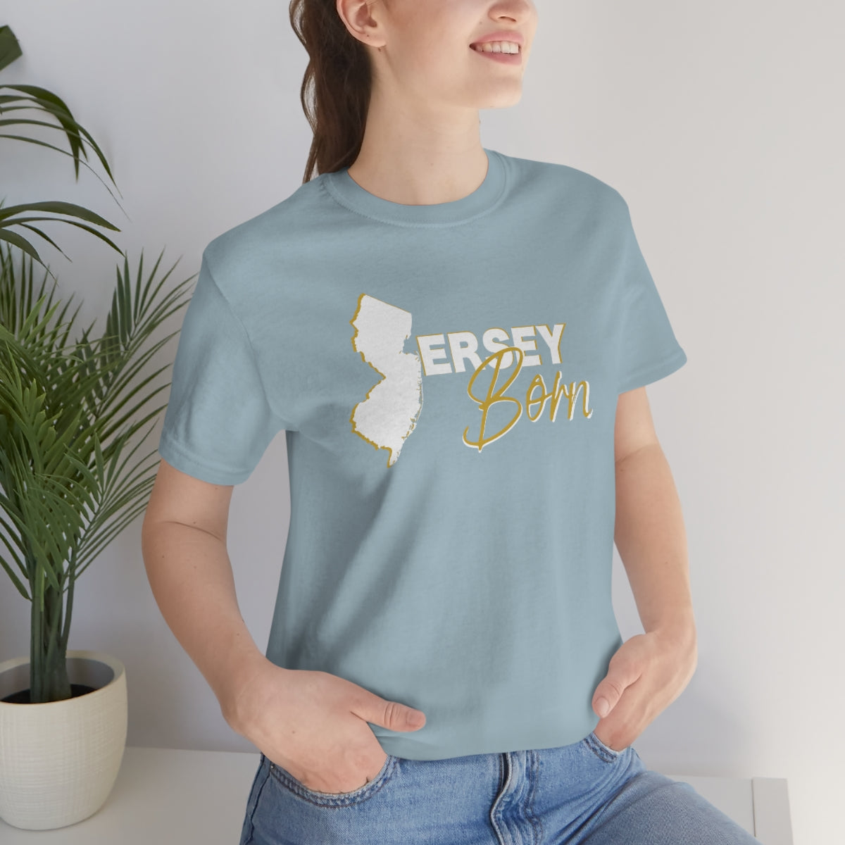 Jersey Born White Gold Scheme Tee - Unisex