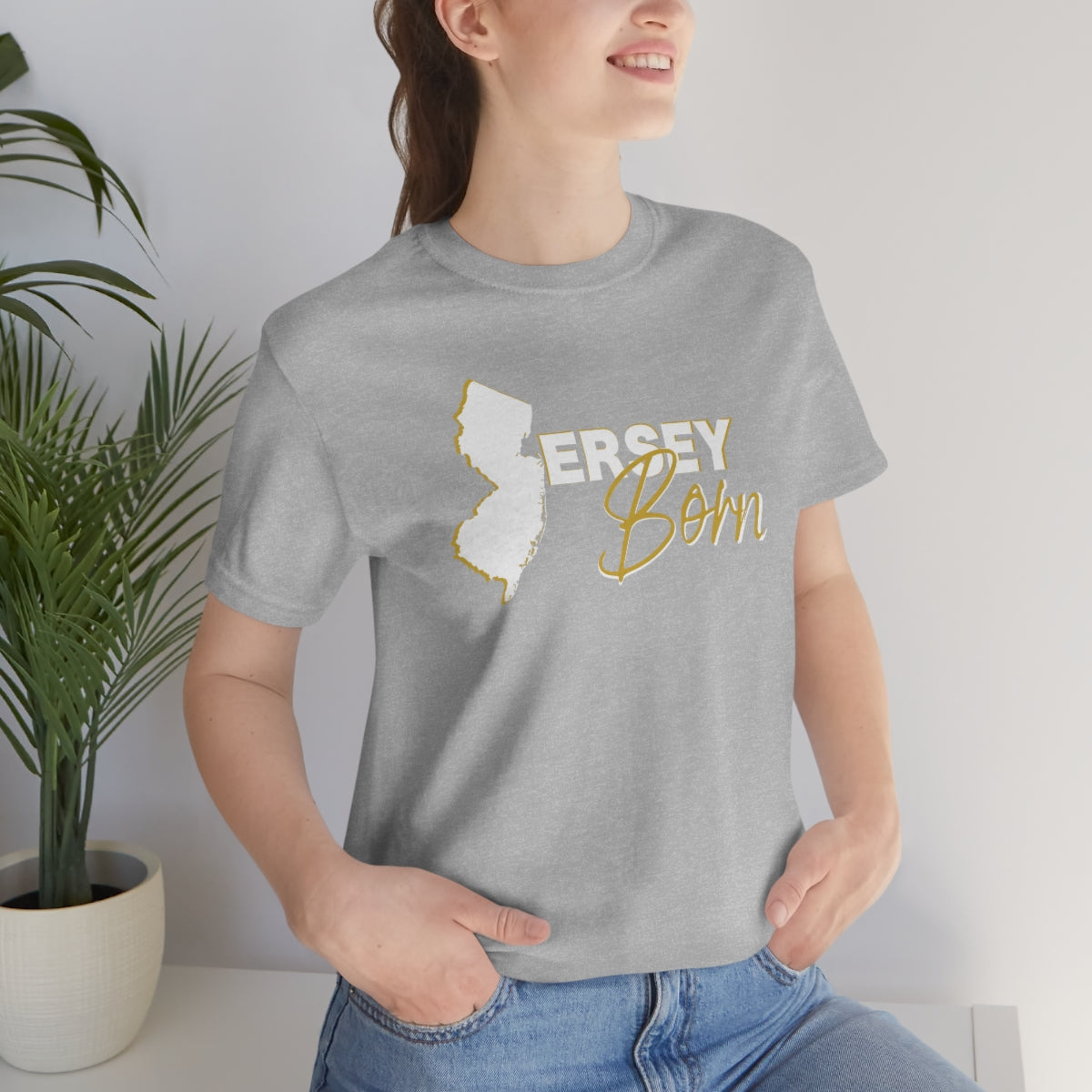Jersey Born White Gold Scheme Tee - Unisex