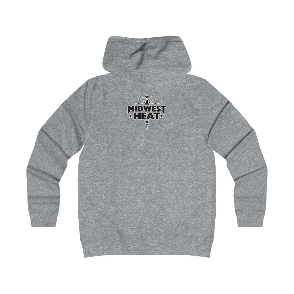 Midwest Heat - Black Gold Scheme Girlie College Hoodie