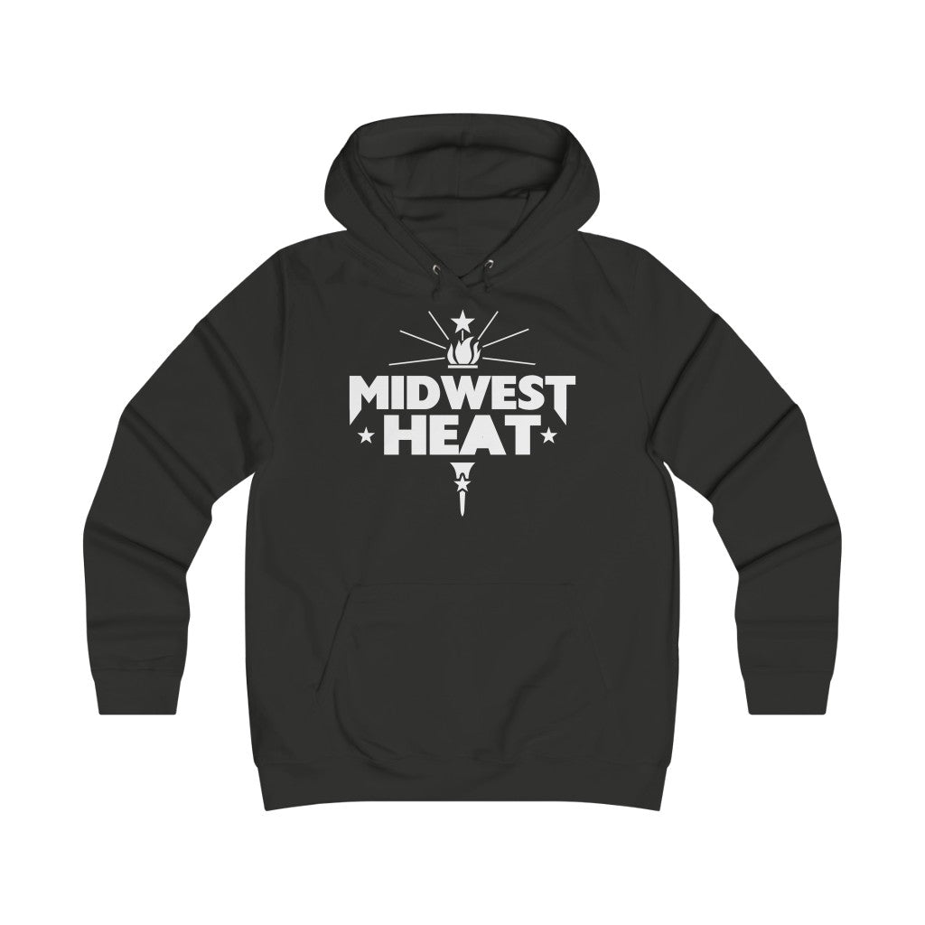 Midwest Heat - White Scheme Girlie College Hoodie
