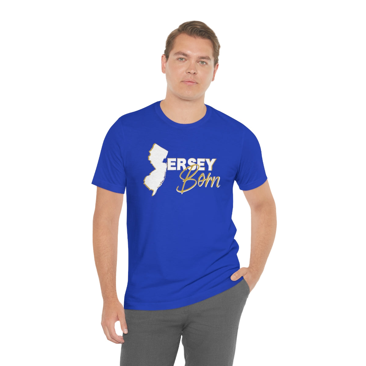 Jersey Born White Gold Scheme Tee - Unisex
