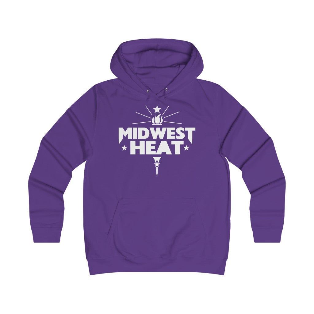 Midwest Heat - White Scheme Girlie College Hoodie