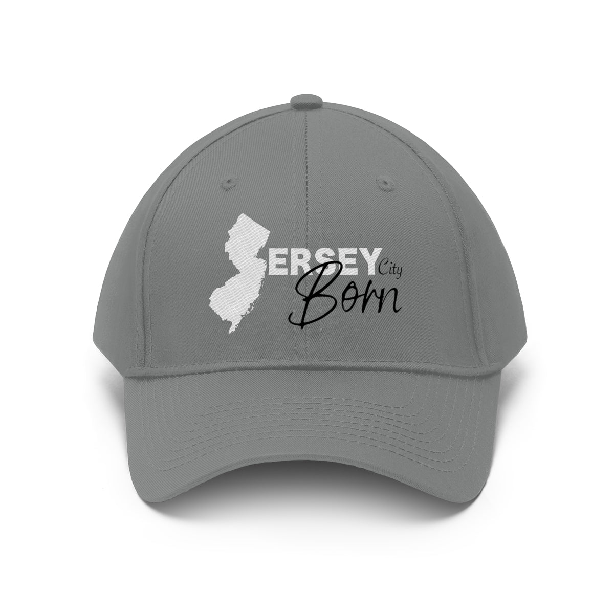 Jersey City Born - White Black Trim Twill Hat