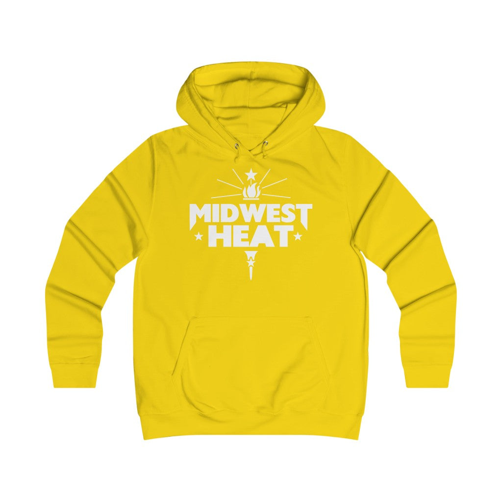 Midwest Heat - White Scheme Girlie College Hoodie