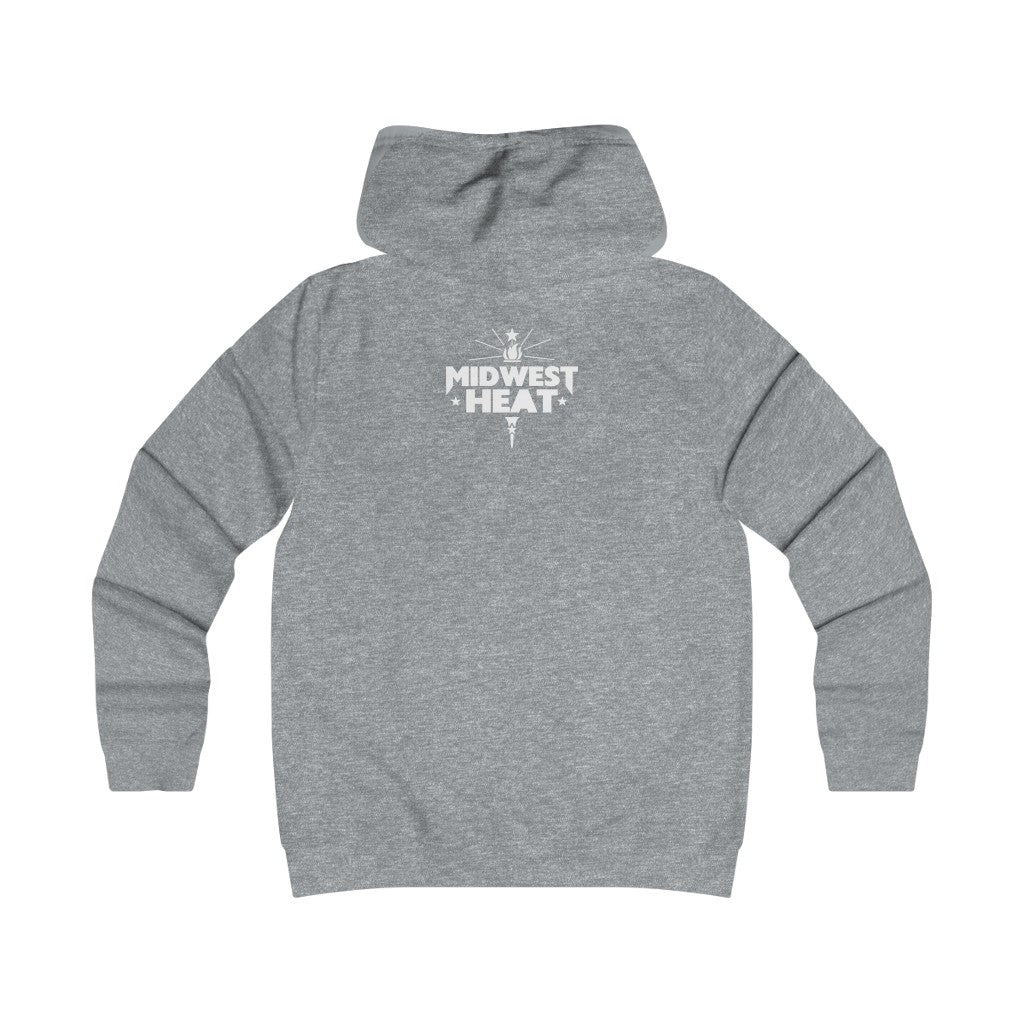 Midwest Heat - White Scheme Girlie College Hoodie