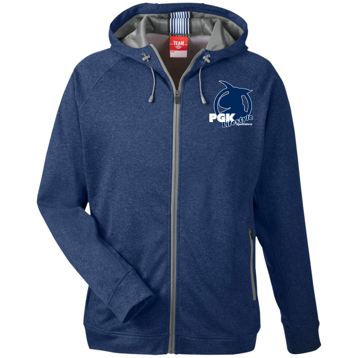 PGK Lifestyle Specialists Men's Heathered Performance Hooded Jacket