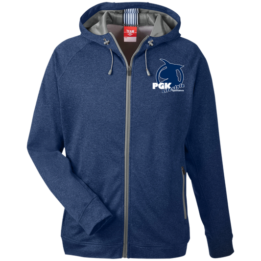 PGK Lifestyle Specialists Men's Heathered Performance Hooded Jacket